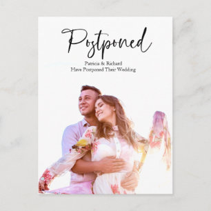 Invitación pospuesta simple y moderna de Boda