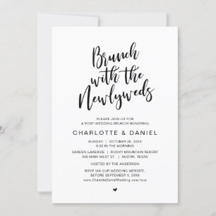 Invitación Post boda, Brunch con los recién casados, Elopemen