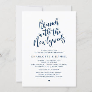 Invitación Post boda, Brunch con los recién casados, Elopemen