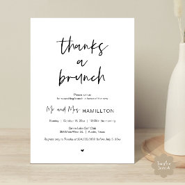 Invitación Post boda Brunch, gracias a un Brunch