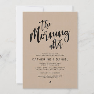 Invitación Post boda Brunch, la mañana siguiente, Kraft