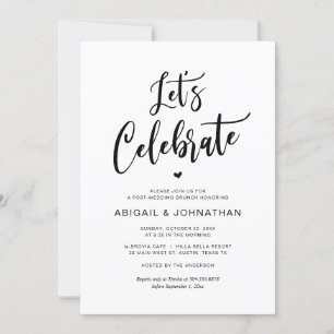Invitación Post boda, Coma, celebremos, Brunch