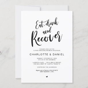 Invitación Post boda, come, bebe y recupera brunch