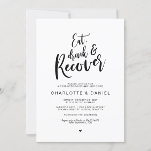 Invitación Post boda, come, bebe y recupera brunch