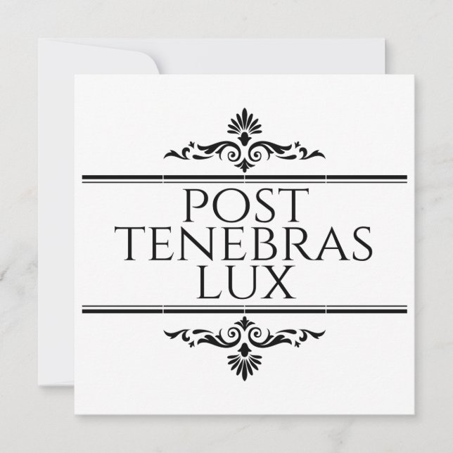 Invitación Post Tenebras Lux (Anverso)