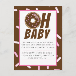 Invitación postal Baby Shower de Chocolate Sprinkl