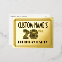 28.ª fiesta de cumpleaños ~ Art Deco Style "28" + 