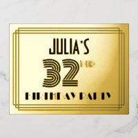 32ª fiesta de cumpleaños ~ Estilo Art Deco "32" +