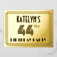 44ª fiesta de cumpleaños ~ Art Deco Style "44" + N