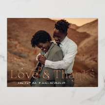 Amor y gracias Boda Relieve metalizado Gracias Pos