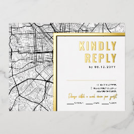 Invitación Postal Con Relieve Metalizado Baltimore, localizador de amor de Maryland | Respu