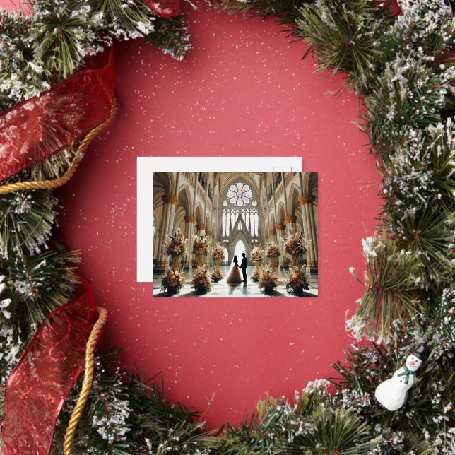 Invitación Postal Con Relieve Metalizado Boda (in situ)