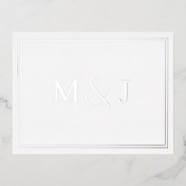 Invitación Postal Con Relieve Metalizado Boda de minimalismo moderno