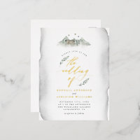 Boda de  y hojas de color gris del país