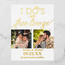 Booze gratis y Booze Modern Wedding Salven la fech