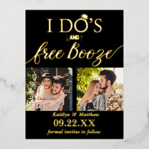 Booze gratis y Booze Modern Wedding Salven la fech
