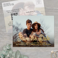 Código QR Secuencia de comandos retro 2 Boda de fo