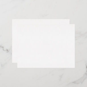 Invitación Postal Con Relieve Metalizado Crear su propio Personalizado blanco