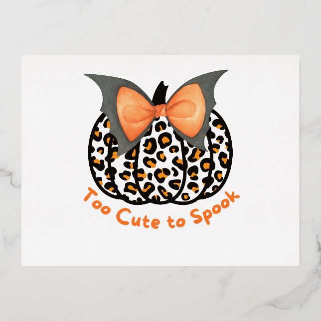 Invitación Postal Con Relieve Metalizado Demasiado lindo para hablar (Anverso)