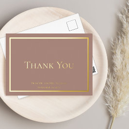 Invitación Postal Con Relieve Metalizado Elegante Boda Minimalista simple gracias