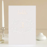 Invitación Postal Con Relieve Metalizado Elegante número de tabla de Relieve metalizado de<br><div class="desc">Elegante número de mesa de Relieve metalizado rosa</div>