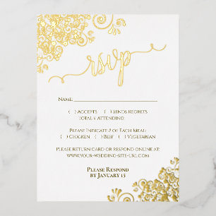 Invitación Postal Con Relieve Metalizado Elegante Relieve metalizado dorado sobre la tarjet