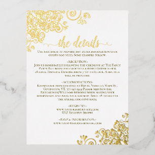 Invitación Postal Con Relieve Metalizado Elegante Relieve metalizado dorado sobre la tarjet