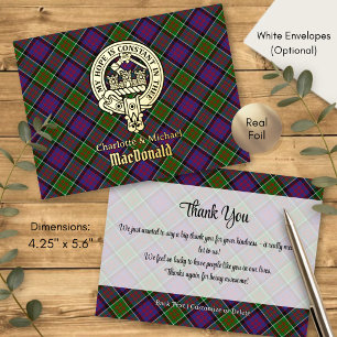 Invitación Postal Con Relieve Metalizado Escudo de armas del Clan MacDonald de Clanranald s