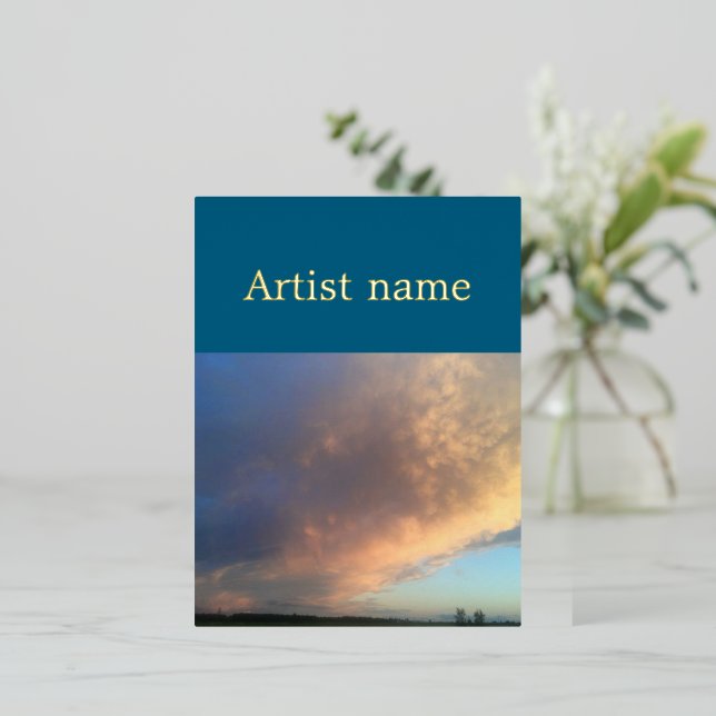 Invitación Postal Con Relieve Metalizado Foil Invitation Postcard (Anverso de pie)