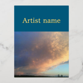 Invitación Postal Con Relieve Metalizado Foil Invitation Postcard