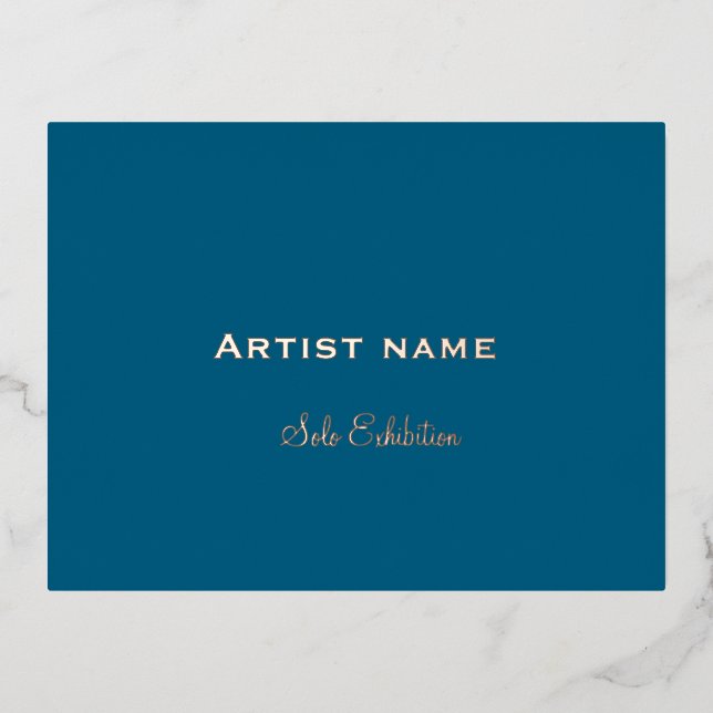 Invitación Postal Con Relieve Metalizado Foil Invitation Postcard (Anverso)