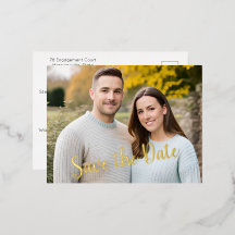 Foto "Save the Date" Relieve metalizado Texto post