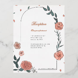 Invitación Postal Con Relieve Metalizado Gabinete de recepción no apurado