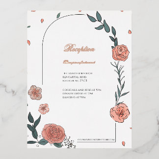 Invitación Postal Con Relieve Metalizado Gabinete de recepción no apurado
