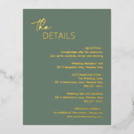Invitación Postal Con Relieve Metalizado Gabinete de Relieve metalizado de Boda moderno ver