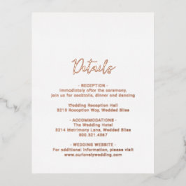 Invitación Postal Con Relieve Metalizado Genevieve Photo Modern Boda