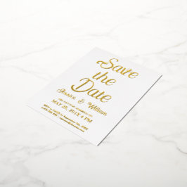 Invitación Postal Con Relieve Metalizado Guardar la fecha Diseño de tipografía de lámina mo