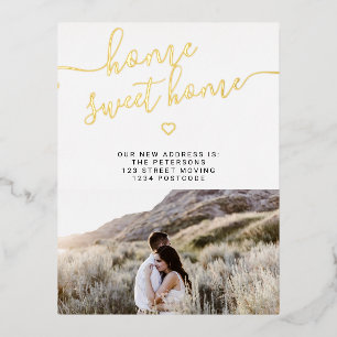 Invitación Postal Con Relieve Metalizado Guión doméstico dulce para el hogar foto moderna