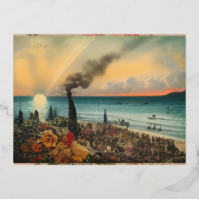 Invitación Postal Con Relieve Metalizado Impresiones Fotograficas (Anverso)