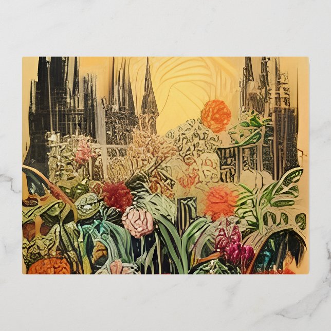 Invitación Postal Con Relieve Metalizado Impresiones Fotograficas (Anverso)