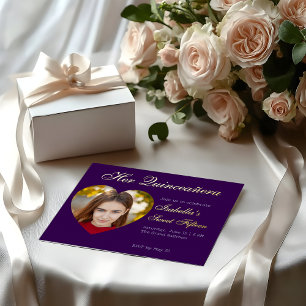 Invitación Postal Con Relieve Metalizado Invitación al Relieve metalizado del corazón de la
