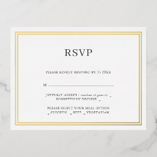 Invitación Postal Con Relieve Metalizado Invitación al Relieve metalizado RSVP de la boda m