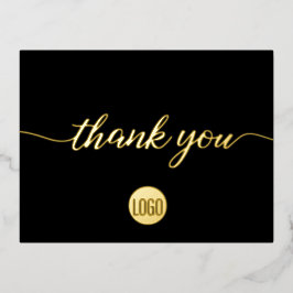 Invitación Postal Con Relieve Metalizado Logo del personalizado Gracias por la Apreciación