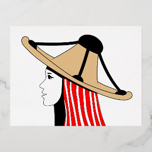 Invitación Postal Con Relieve Metalizado Mandil w Chachiya: Símbolos de Identidad Jebala