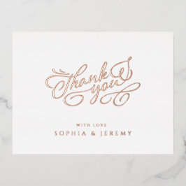 Invitación Postal Con Relieve Metalizado Minimal Caligrafía Escritura Elegante Gracias
