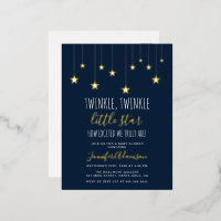 Navy Blue Twinkle Little Star Baby Shower