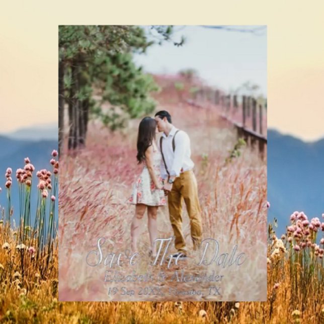 Invitación Postal Con Relieve Metalizado País De Atrás Guardar La Fecha (Subido por el creador)