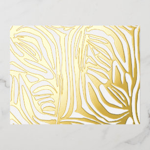 Invitación Postal Con Relieve Metalizado Patrón de cebra azul