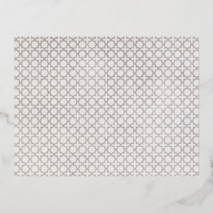 Invitación Postal Con Relieve Metalizado Patrón geométrico islámico beige