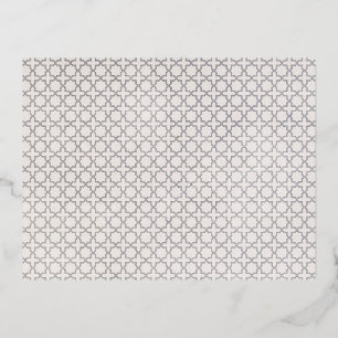 Invitación Postal Con Relieve Metalizado Patrón geométrico islámico beige